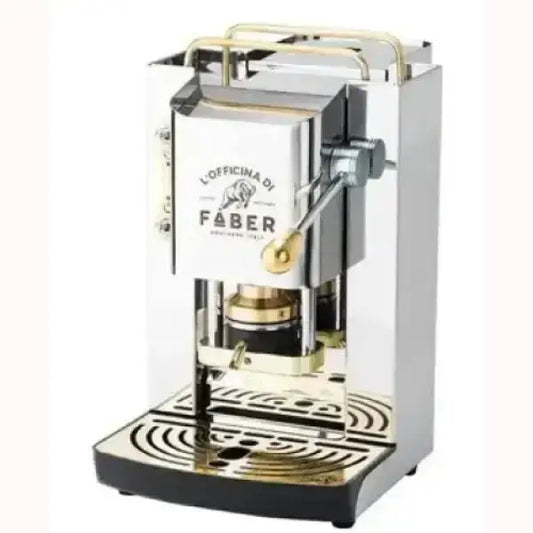 Macchina da caffè FABER in acciaio con design elegante e leva manuale per espresso perfetto
