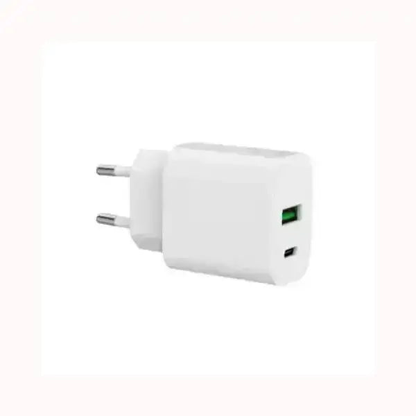 Caricatore da muro bianco con doppia porta USB di Fenner Tech accessori telefonia