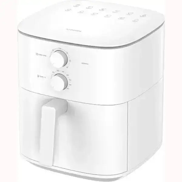 Friggitrice ad Aria Calda Xiaomi bianca con comandi manuali e design compatto per cucina moderna