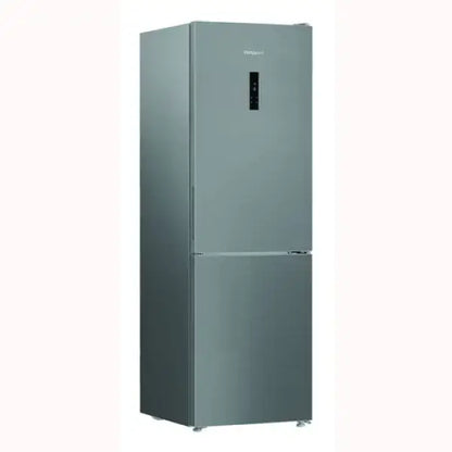 Frigo combinato Hotpoint in acciaio inox con doppia porta e pannello di controllo digitale