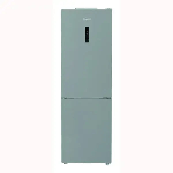 Frigo Combinato Hotpoint moderno grigio con pannello di controllo digitale e doppia porta