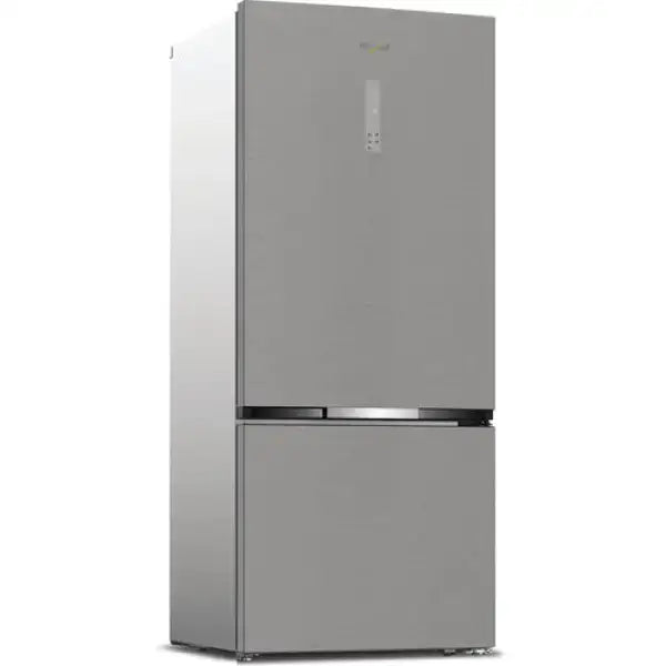Frigorifero Whirlpool a doppia porta in acciaio inox con design moderno e display digitale