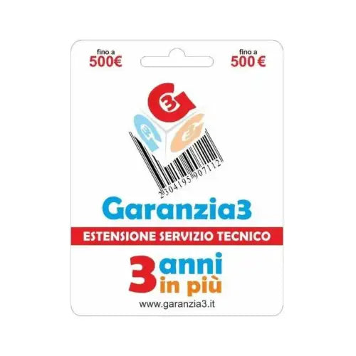 Garanzia3 Estensione di servizio tecnico 3 anni in più con massimale di copertura a 500 euro - Estensione garanzia - TecnoRoyal