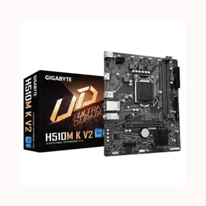 Scheda madre GIGABYTE H510M K V2 con box nero e oro per PC desktop