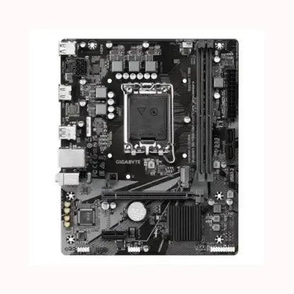 Scheda madre GIGABYTE nera con slot RAM e socket CPU per PC desktop