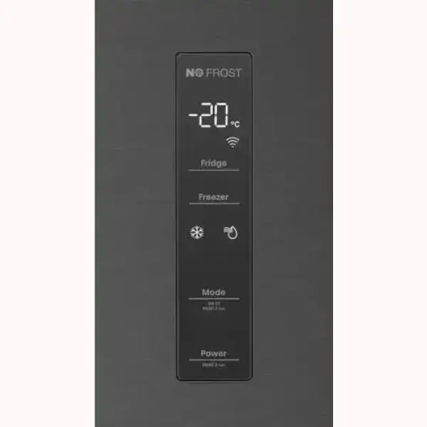 Pannello di controllo digitale nero del frigorifero HISENSE con temperatura a meno 20 gradi e funzione no frost