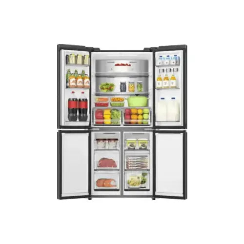 HISENSE FRIGO 4 PORTE TOTAL NOFROST 483LT E 80CM BLACK INOX RQ5P470SAFE - Frigoriferi - TecnoRoyal