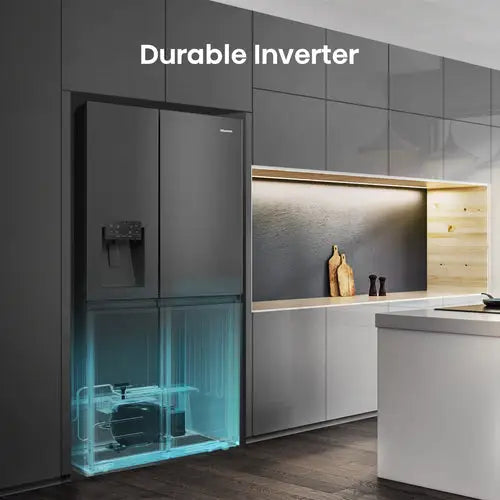 Frigorifero Hisense con inverter durevole e design moderno per una cucina elegante