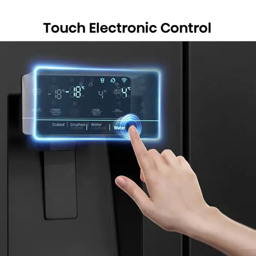 Controllo elettronico touch del frigorifero Hisense con display digitale per impostazioni pratiche