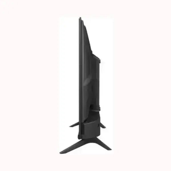 HISENSE TV profilo laterale sottile di televisore con schermo piatto e piedistallo nero moderno