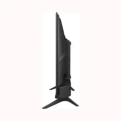 HISENSE TV profilo laterale sottile di televisore con schermo piatto e piedistallo nero moderno