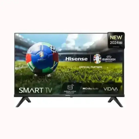 HISENSE TV Smart TV 50 pollici con supporto nero, schermo Euro2024 calcio, Dolby Audio e VIDAA