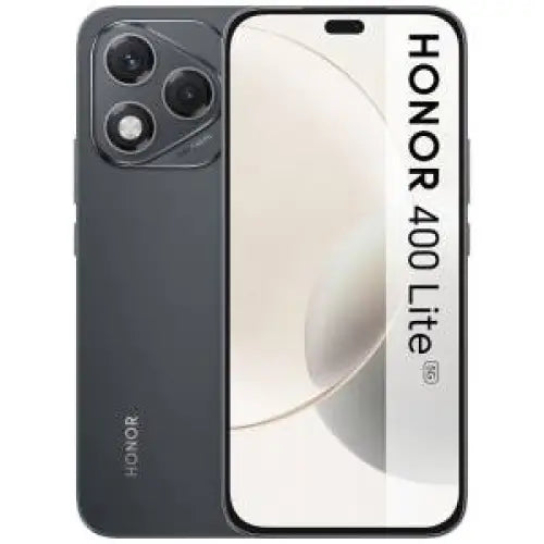 Smartphone Honor 400 Lite con fotocamera tripla e design elegante in grigio