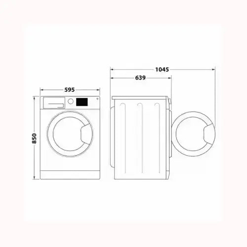 HOTPOINT LAVASCIUGA 10/7KG INVERTER VAPORE E 1400 GIRI NDB 10736 WA IT Lavasciuga