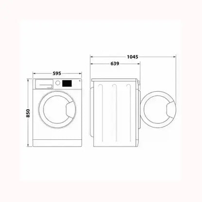 HOTPOINT LAVASCIUGA 10/7KG INVERTER VAPORE E 1400 GIRI NDB 10736 WA IT Lavasciuga