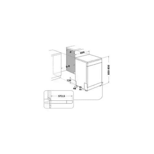HOTPOINT LAVASTOVIGLIE LIBERA INSTAL.14 COPERTI E INOX H2F HL626 X - Lavastoviglie - TecnoRoyal