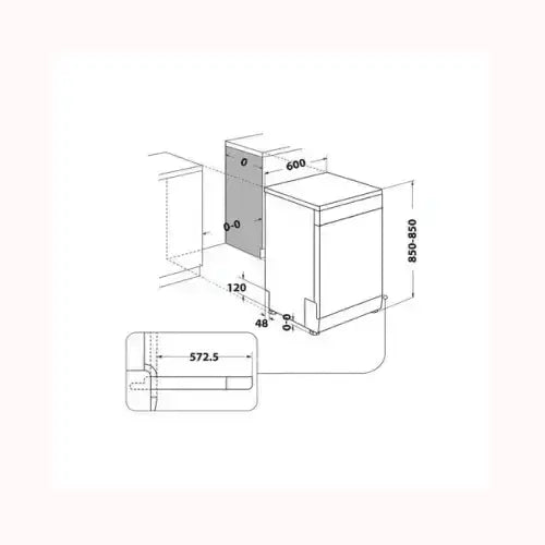 HOTPOINT LAVASTOVIGLIE LIBERA INSTAL.14 COPERTI E INOX H2F HL626 X Lavastoviglie