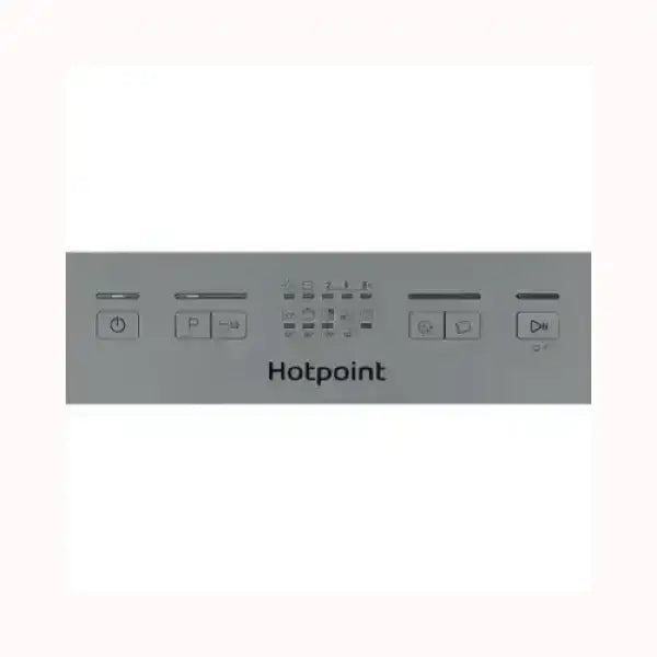 Pannello di controllo della lavastoviglie Hotpoint con pulsanti funzione e display digitale