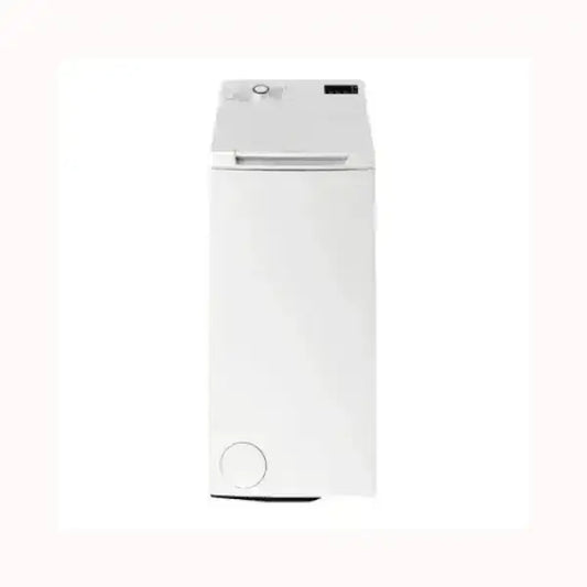 Lavatrice Hotpoint bianca a carica dall'alto con display digitale e comando rotativo