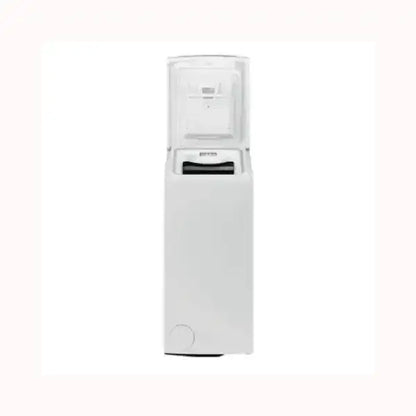 Lavatrice Hotpoint a carica dall'alto bianca con design moderno e compatto