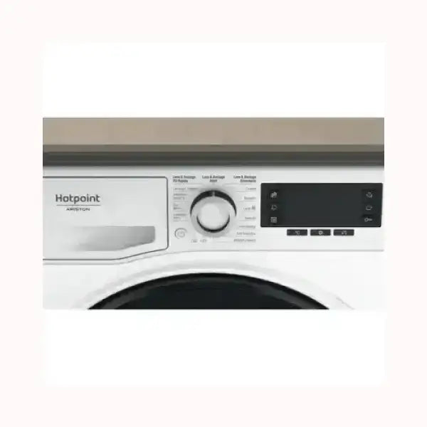 Pannello di controllo lavasciuga Hotpoint bianco con manopola e display digitale