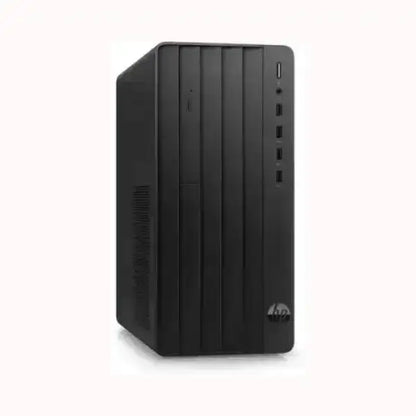 HP PC desktop tower nero compatto per ufficio e casa con porte frontali USB e design verticale