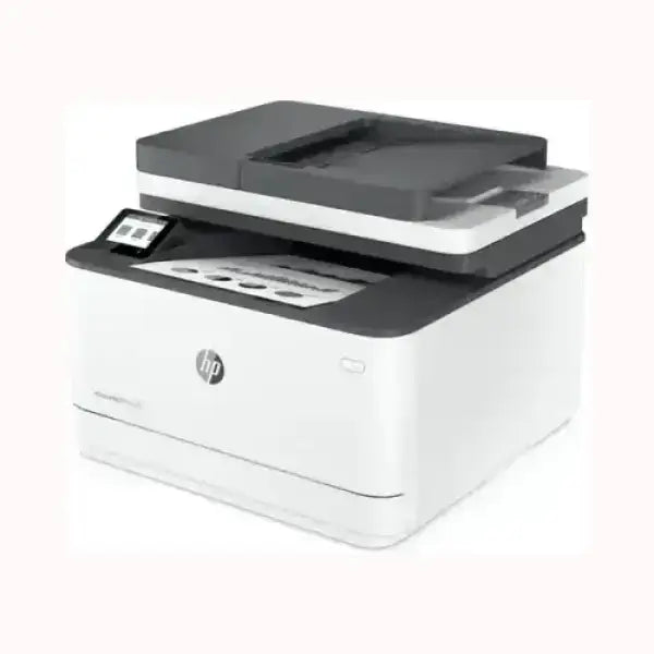 Stampante HP LaserJet Pro 3102FDW multifunzione bianca e grigia con scanner e touchscreen