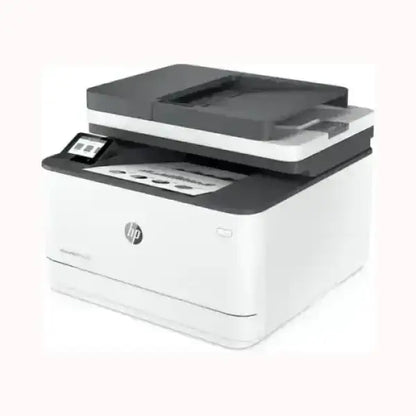 Stampante HP LaserJet Pro 3102FDW multifunzione bianca e grigia con scanner e touchscreen