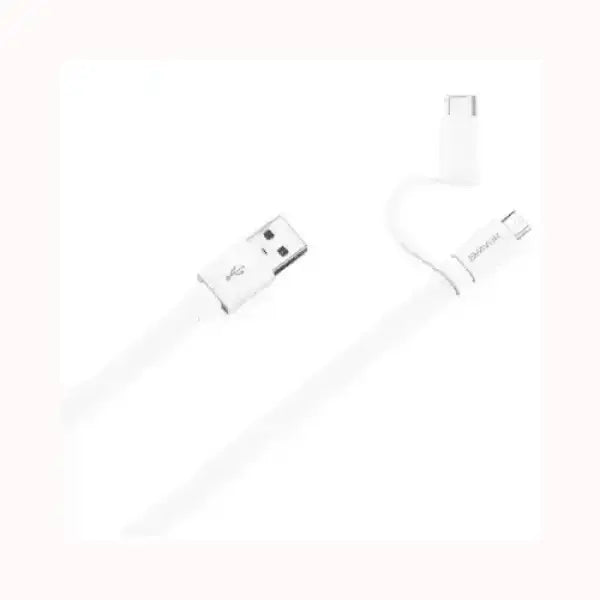 Huawei cavo dati e ricarica bianco USB A con adattatore micro USB e USB C 2 in 1 per smartphone e tablet