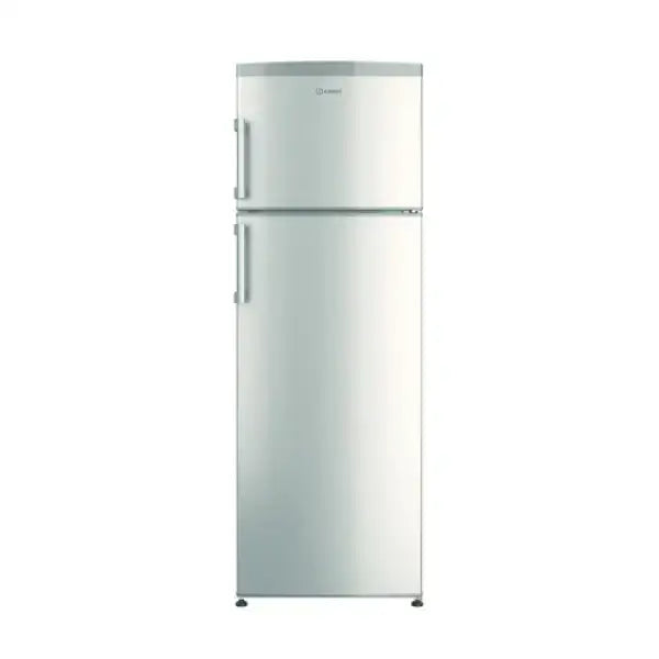 Frigorifero Indesit bianco con doppia porta e design verticale per cucina moderna