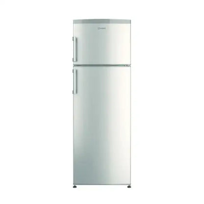Frigorifero Indesit bianco con doppia porta e design verticale per cucina moderna