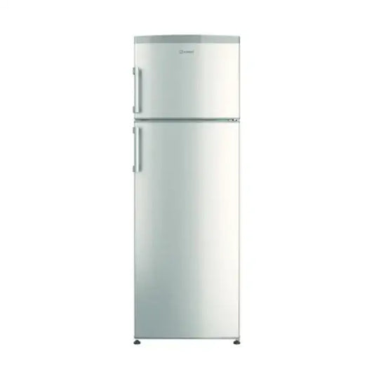 Frigorifero Indesit bianco con doppia porta e design verticale per cucina moderna