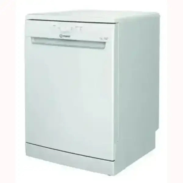 Lavastoviglie INDESIT bianca con design compatto e pannello comandi semplice