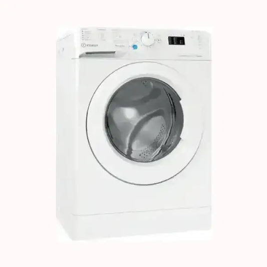 Lavatrice INDESIT bianca a carica frontale con display digitale e selettore programmabile