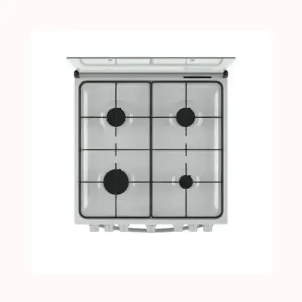 Piano cottura a gas INDESIT con quattro fuochi e griglie metalliche robuste