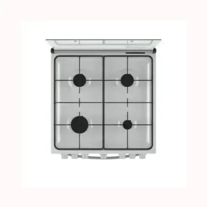 Piano cottura a gas INDESIT con quattro fuochi e griglie metalliche robuste