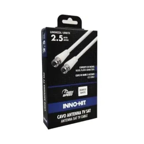 Inno-Hit Cavo Antenna E84623 Sat Coassiale 2.5m Bianco - Accessori TV - TecnoRoyal