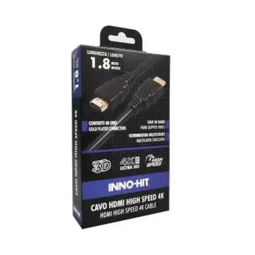 Inno-Hit Cavo HDMI High-Speed 4K HDR 60hz 1.8m Nero - Accessori TV - TecnoRoyal