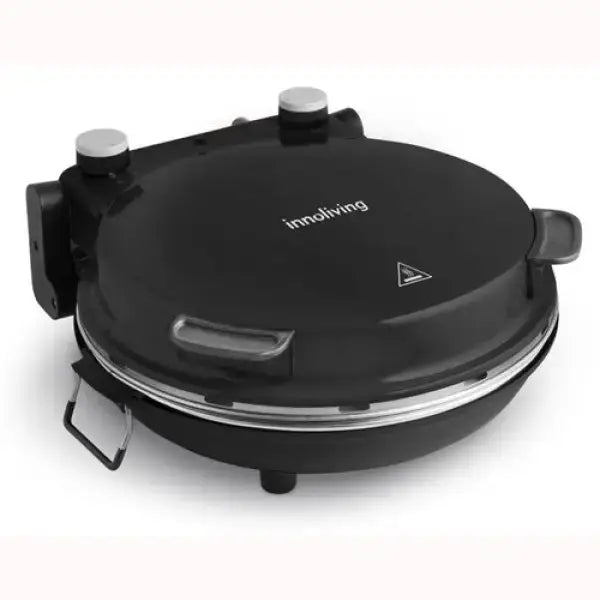 Forno Pizza Pietra Innoliving nero con design compatto e doppia manopola di controllo