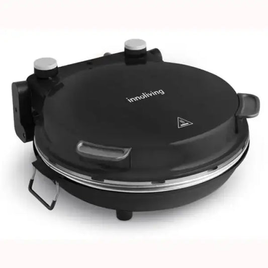 Forno Pizza Pietra Innoliving nero con design compatto e doppia manopola di controllo