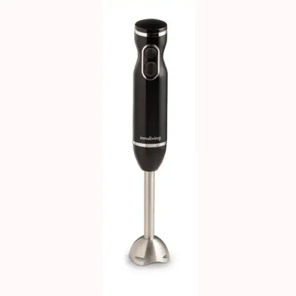 Frullatore ad immersione Innoliving con corpo nero e lama in acciaio inox per uso in cucina