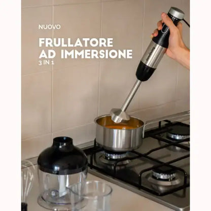 Frullatore ad immersione Innoliving 3 in 1 con design ergonomico per uso in cucina