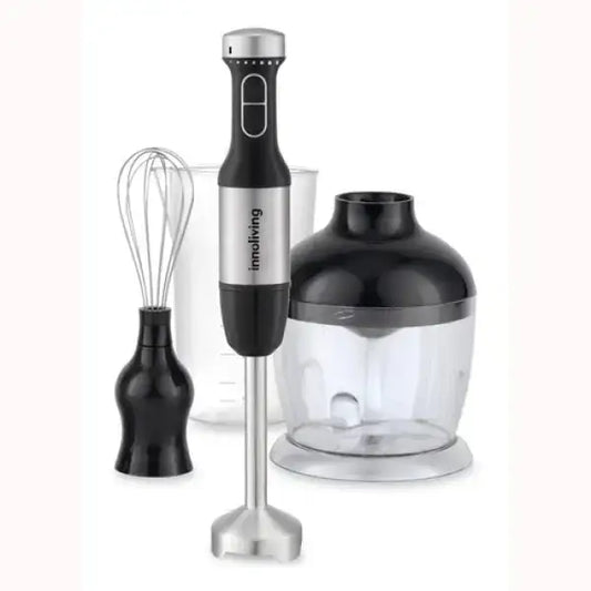 Frullatore Innoliving con accessori per montare, tritare e miscelare in acciaio e plastica