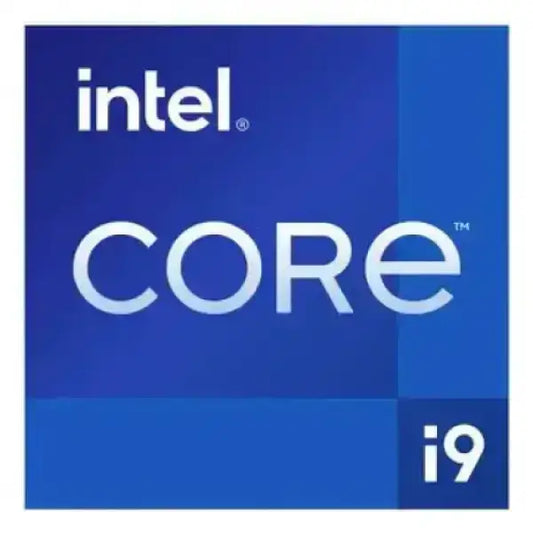 Logo processore Intel Core i9 su sfondo blu con scritta INTEL CPU per elevate prestazioni