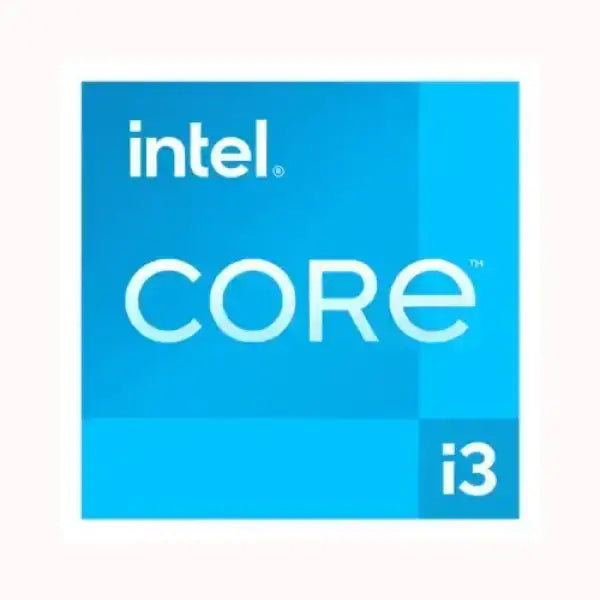 Logo processore INTEL Core i3 su sfondo blu con design moderno per computer