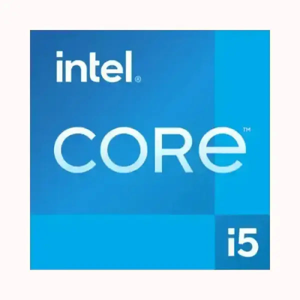 Logo INTEL Core i5 su sfondo blu per processore di alta performance Intel