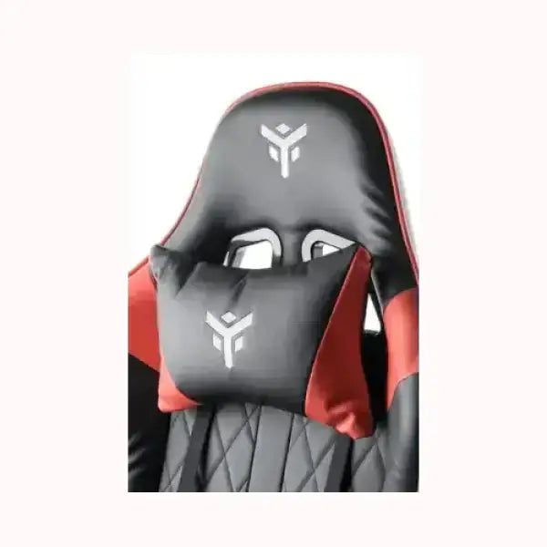 Sedia da gaming ITEK con supporto lombare nero e rosso per accessori informatica