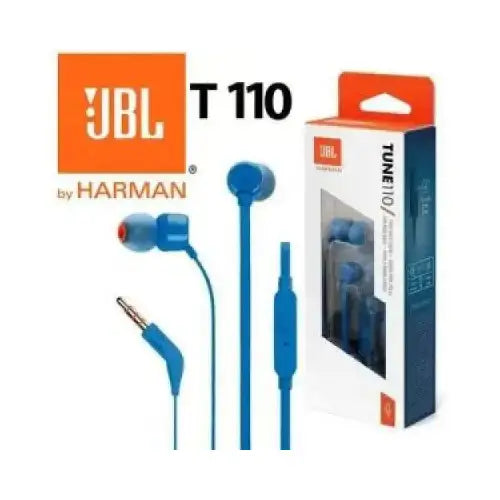 JBL Auricolari Wired Filo Tune 110 T110 Jack 3.5mm Blue - Accessori telefonia - TecnoRoyal