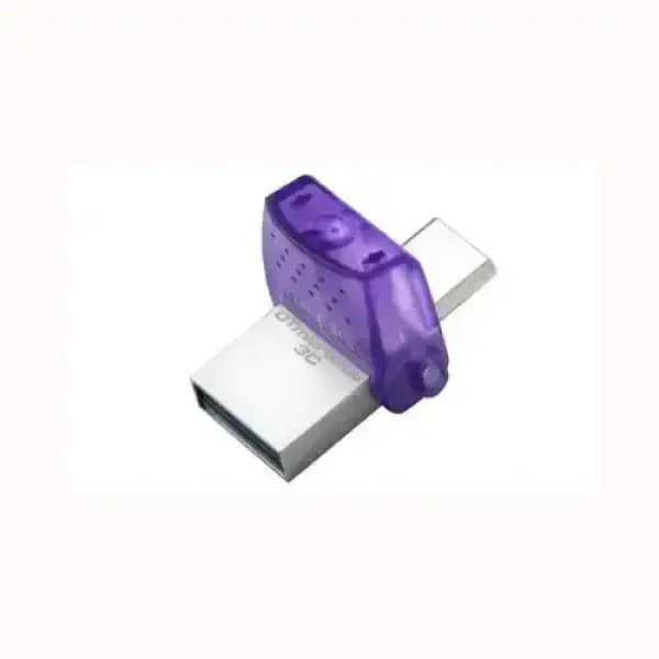 Pendrive KINGSTON con copertura viola trasparente e connettore USB compatto