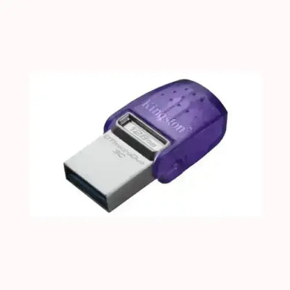 Pendrive KINGSTON USB 3.0 compatta con protezione in gomma viola per trasferimento dati veloce
